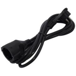 CHACON Rallonge électrique 3 M HO5VVF 3x1,5 Mm2 Noir Avec Fiche Plate