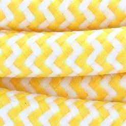 CHACON Câble Textile Zigzag Jaune Et Blanc - 3m