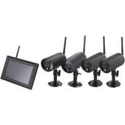 CHACON Soldes 19 CHACON Kit De 4 Caméras Sans Fils Avec Écran Tactile IP