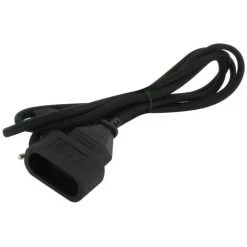 CHACON Rallonge Textile Noire Avec Fiche Noir - 1,5M