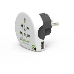 CHACON Adaptateur De Voyage - Prise + USB - World To Europe