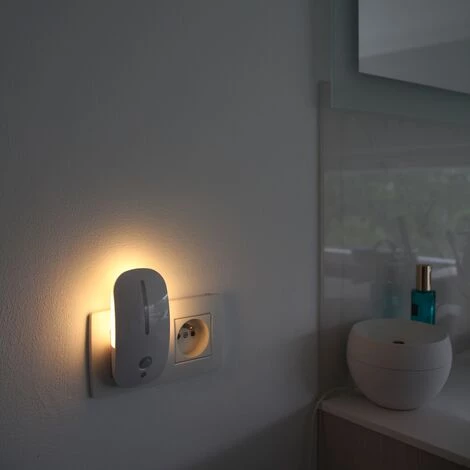 Veilleuse Chacon Avec Détecteur Crepusculaire Et De Mouvement - Blanc 4 Veilleuse Chacon Avec Détecteur Crepusculaire Et De Mouvement - Blanc – Image 2