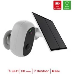 CHACON Caméra WiFi D'extérieure Sans Fil Avec Panneau Solaire -CHACON Soldes 61071259 3