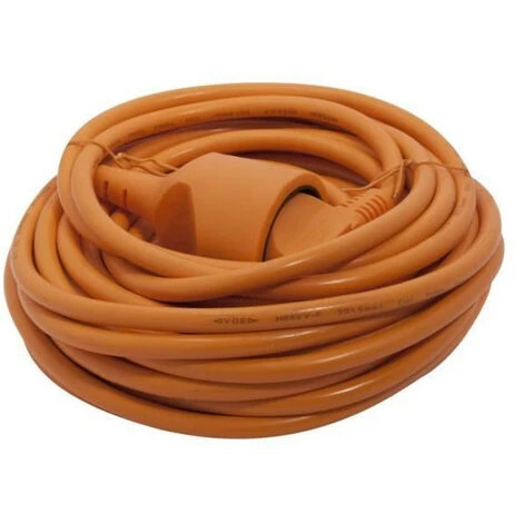CHACON Rallonge électrique 12 M HO5VVF 3x1,5 Mm2 Orange 3 CHACON Rallonge électrique 12 M HO5VVF 3x1,5 Mm2 Orange