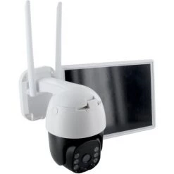 CHACON Caméra WiFi Dôme D’extérieure Sans Fil Avec Panneau Solaire