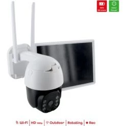 CHACON Caméra WiFi Dôme D’extérieure Sans Fil Avec Panneau Solaire -CHACON Soldes 62447998 3