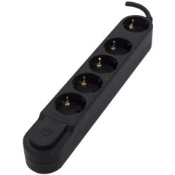 CHACON Bloc Design 5x16A Avec Interrupteur - 5m - Noir (SCH) -CHACON Soldes 64909952 2