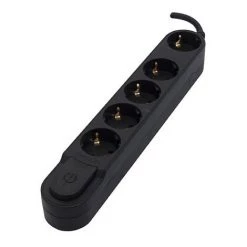 CHACON Bloc Design 5x16A Avec Interrupteur - 5m - Noir (SCH) -CHACON Soldes 64909952 3